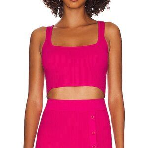 Lita by Ciara True Rib Tank Top Crop REVOLVE Cotton Women size XXL PINK